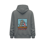 Hoodie gris unisex Keith Haring Pisa 89 con ilustración Pisa 89 y torre inclinada en la espalda
